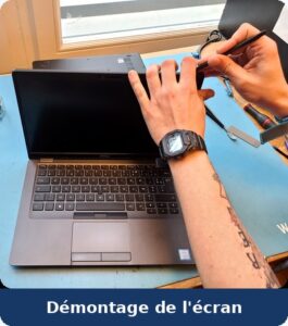 demontage ecran pc portable